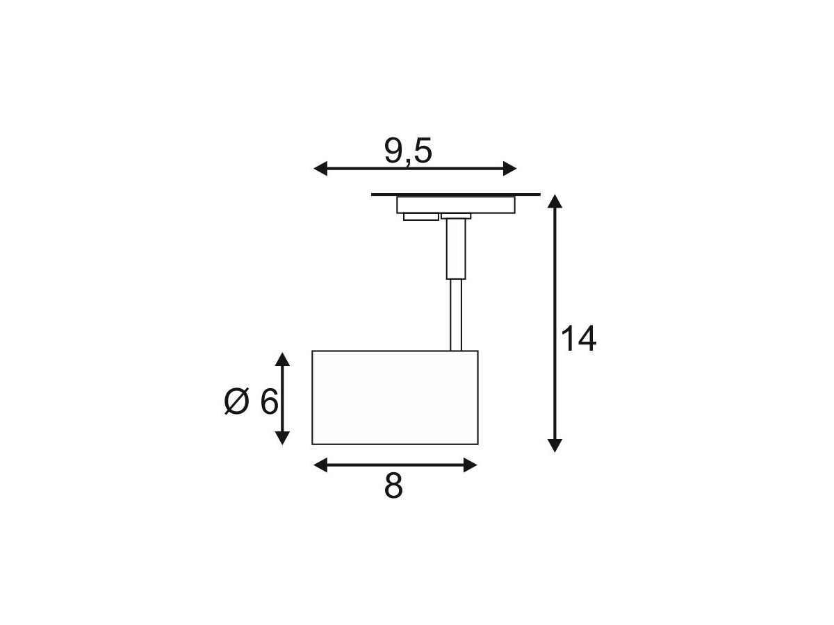 Strahler SLV BIMA II, 2×GU10 50W mit 1-Phasen-Adapter IP20 schwarz