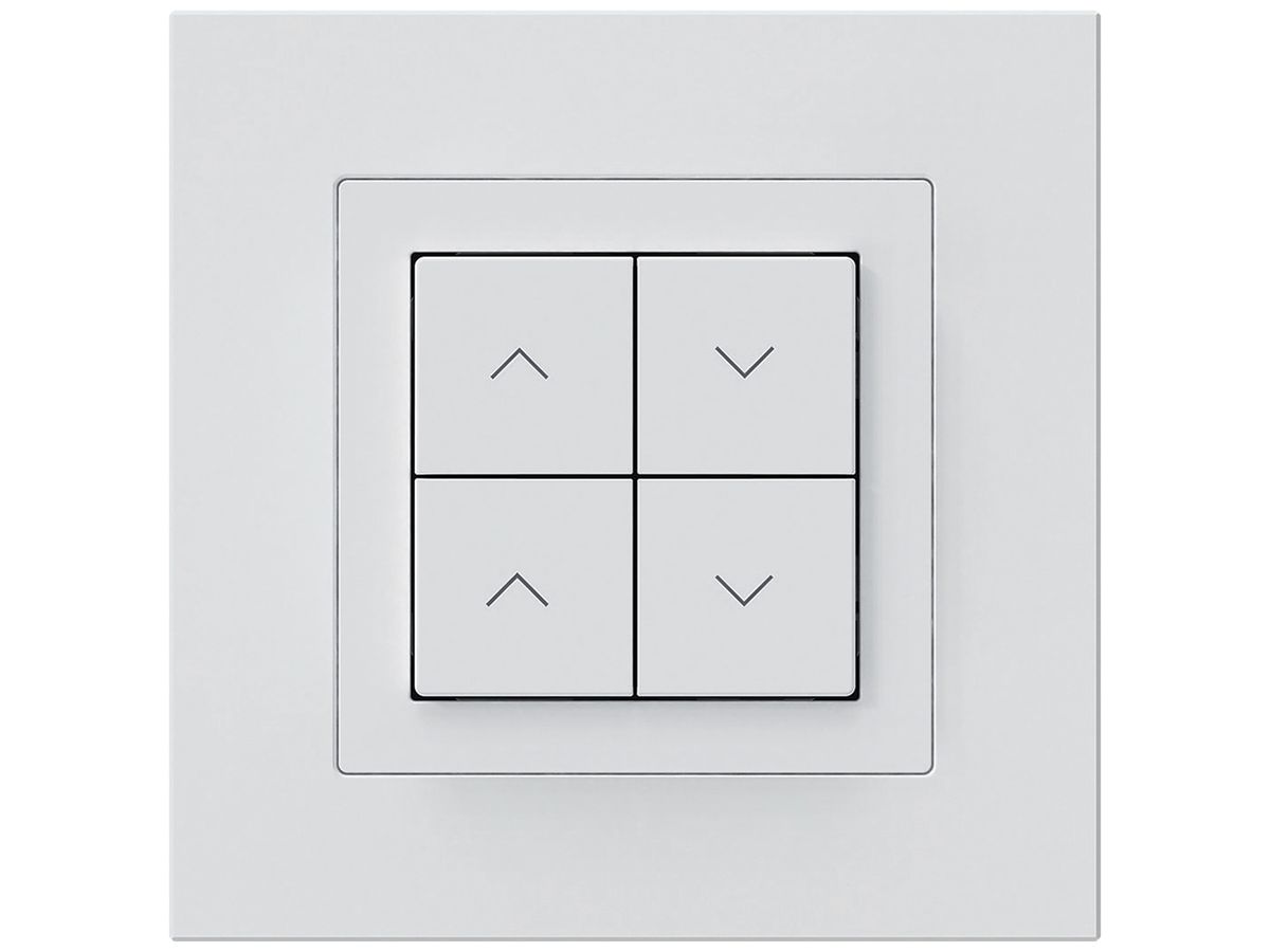 UP-KNX-Storentaster Hager BA kallysto.pro C 4-fach 94×94mm weiss