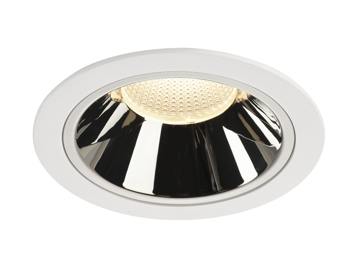 LED-Downlight SLV NUMINOS XL 37.4W 3500lm 3000K 55° DIM Ø160×108mm ws/Cr