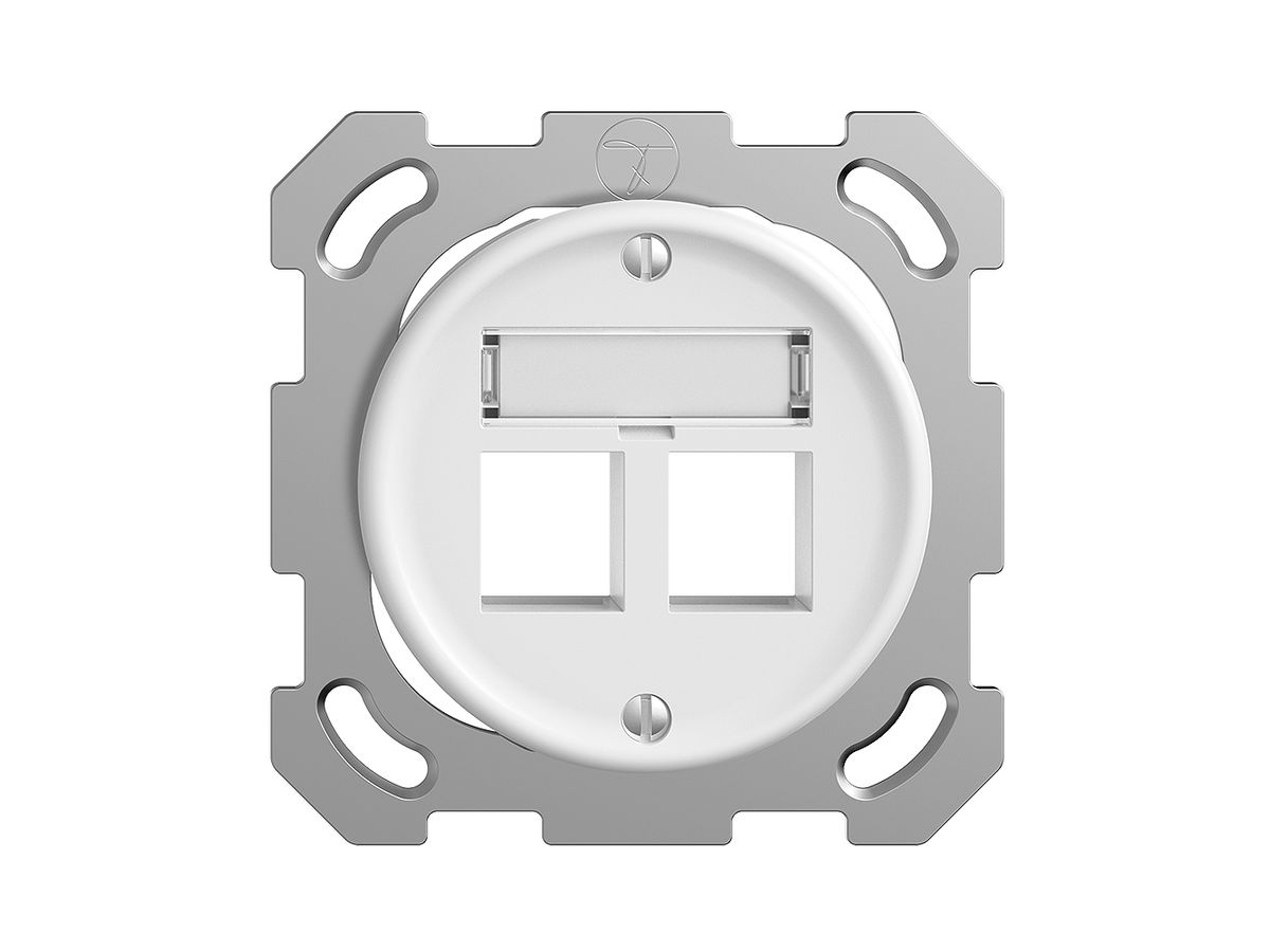 UP-Montageset Sdue, Geradeauslass für 2×Keystone weiss