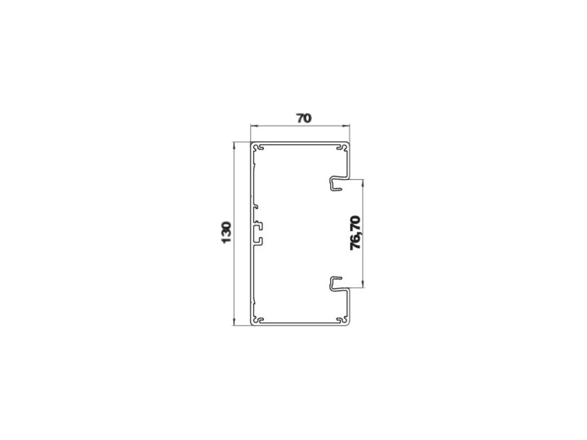 Grundprofil Bettermann GEK-A 70×130mm alu