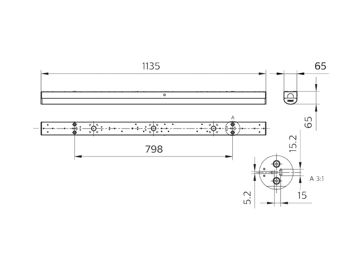 LED-Lichtleiste CoreLine BN126C 48W 2500/4100/6400lm 840 IP20 1135mm weiss