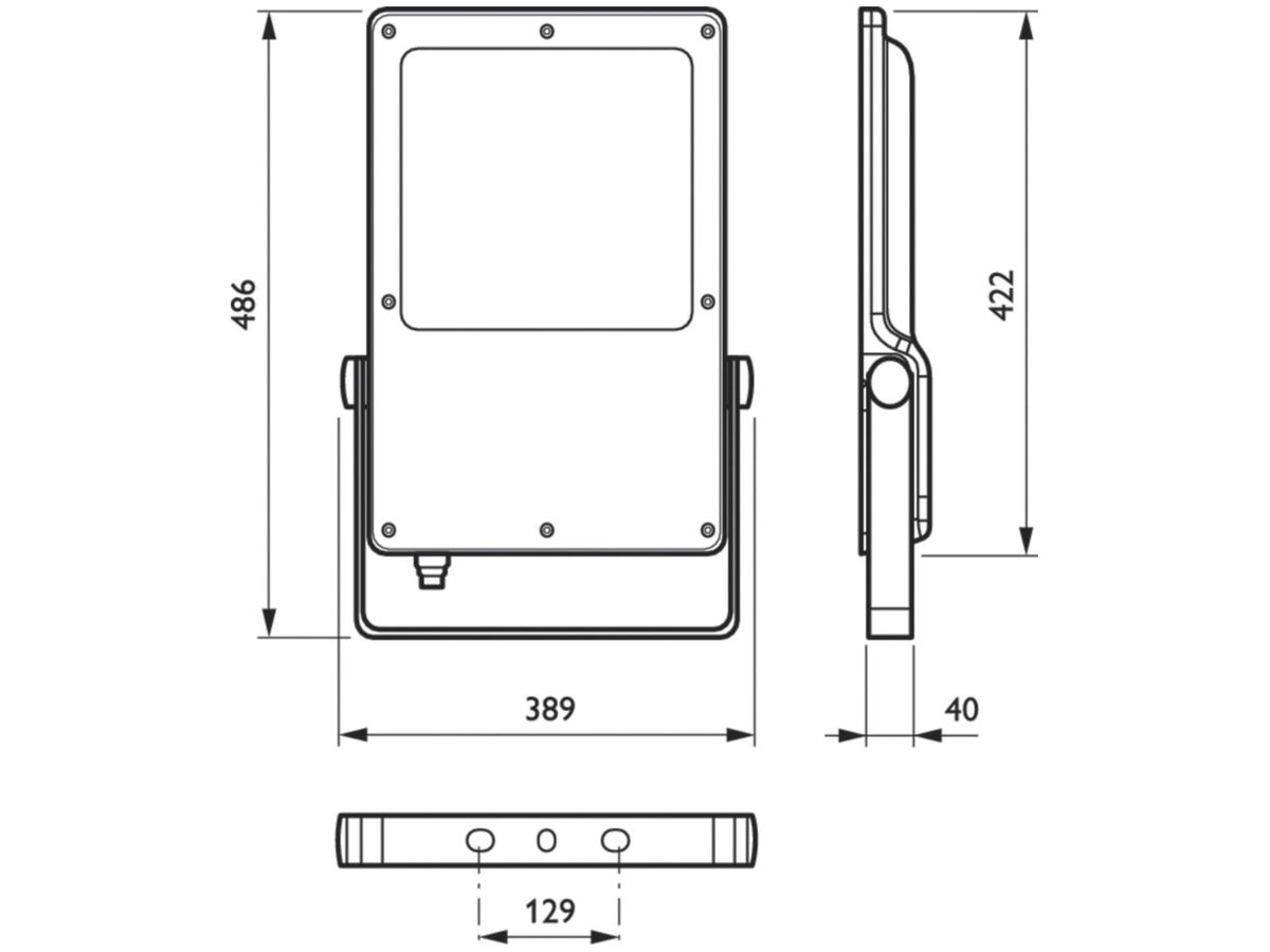 LED-Strahlerleuchte CoreLine Tempo BVP130 LED260/730 A, grau