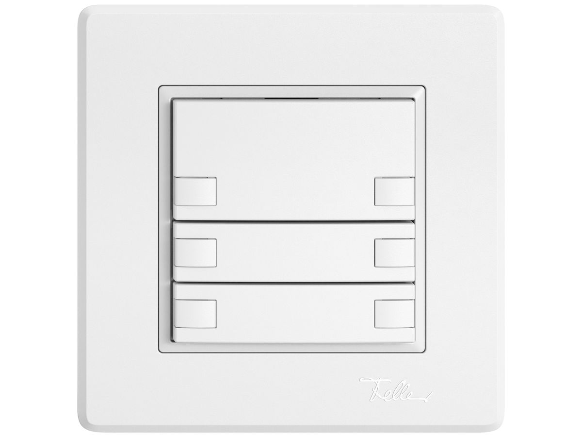 UP-KNX-Taster RGB EDIZIO.liv SNAPFIX® Temperaturfüh.o.LED 6×Taste 1-Tbed.ws