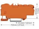 Durchgangsklemme WAGO Contact TOPJOB S 1×6/6×1.5mm² orange