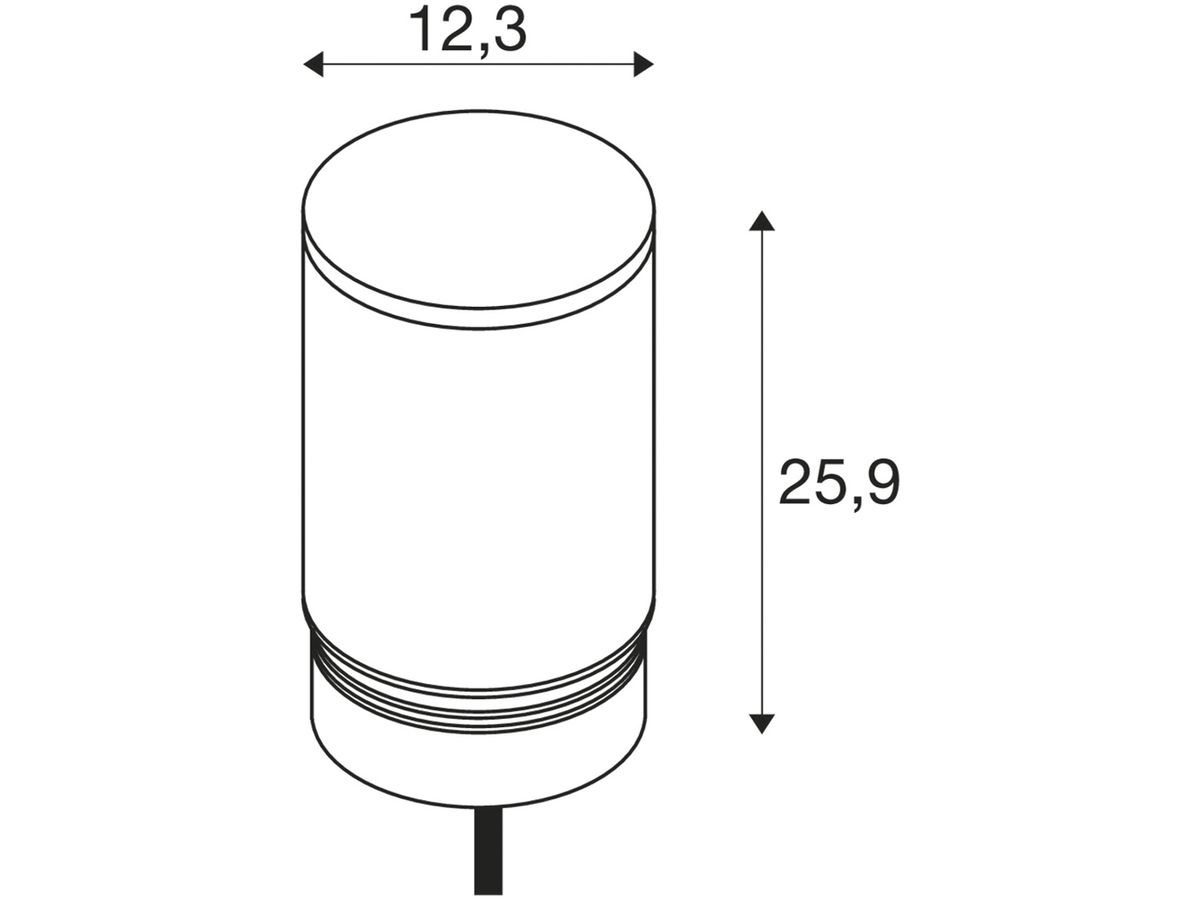 LED-Leuchtenkopf SLV M-POL M Shader 11W 420lm 927/930 IP65 Ø122.6mm anthr.