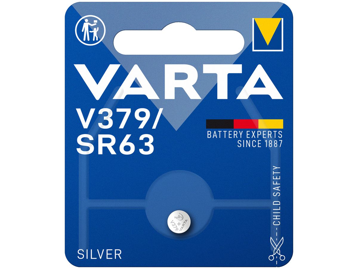 Knopfzelle Silberoxyd VARTA V379, 1.55V Blister à 1 Stück