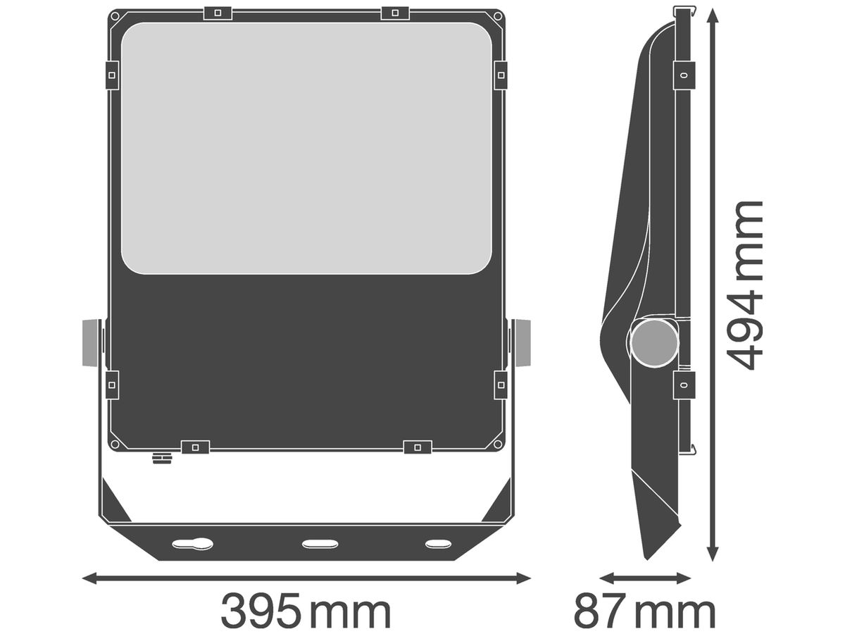 LED-Strahler LEDVANCE FLOODLIGHT PFM SYM 60, 200W 3000K 26400lm IP66 schwarz