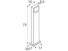 LED-Wegeleuchte SLV LID I 29W 1700lm 2700/3000K IP65 170×95×750 anthrazit