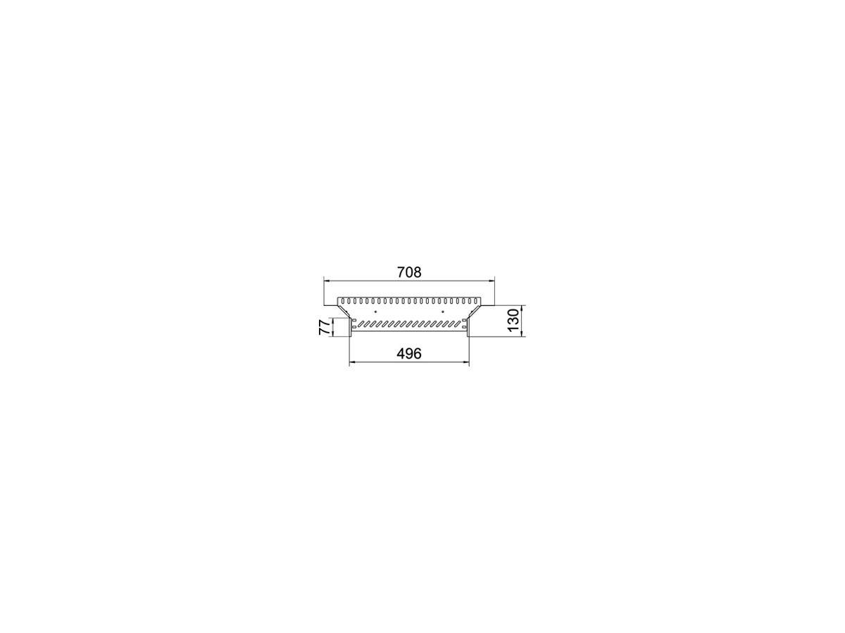 T-Abgang BET RAA 60×500mm Stahl bandverzinkt