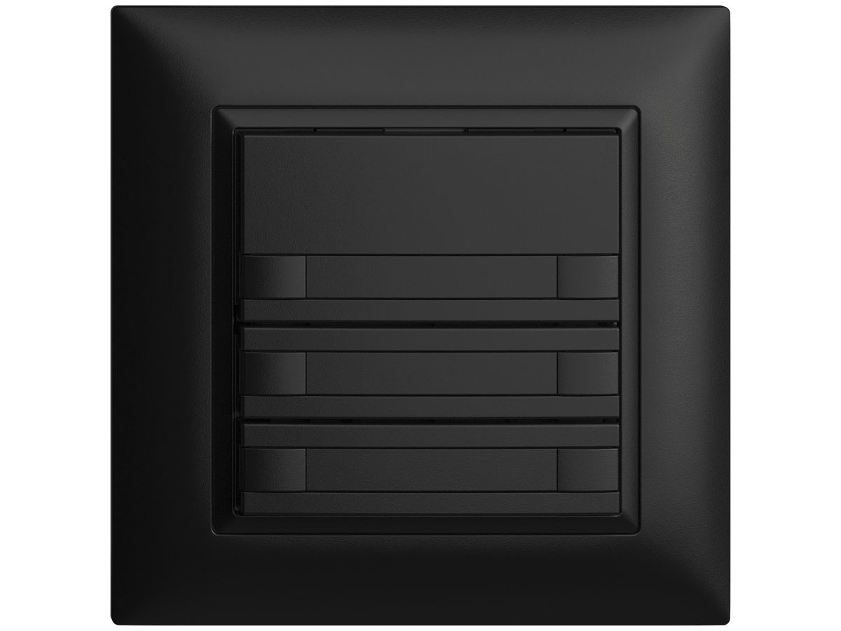 UP-Universaltaster 3×2T Schraubklemme EDIZIOdue schwarz, mit Papiereinlage