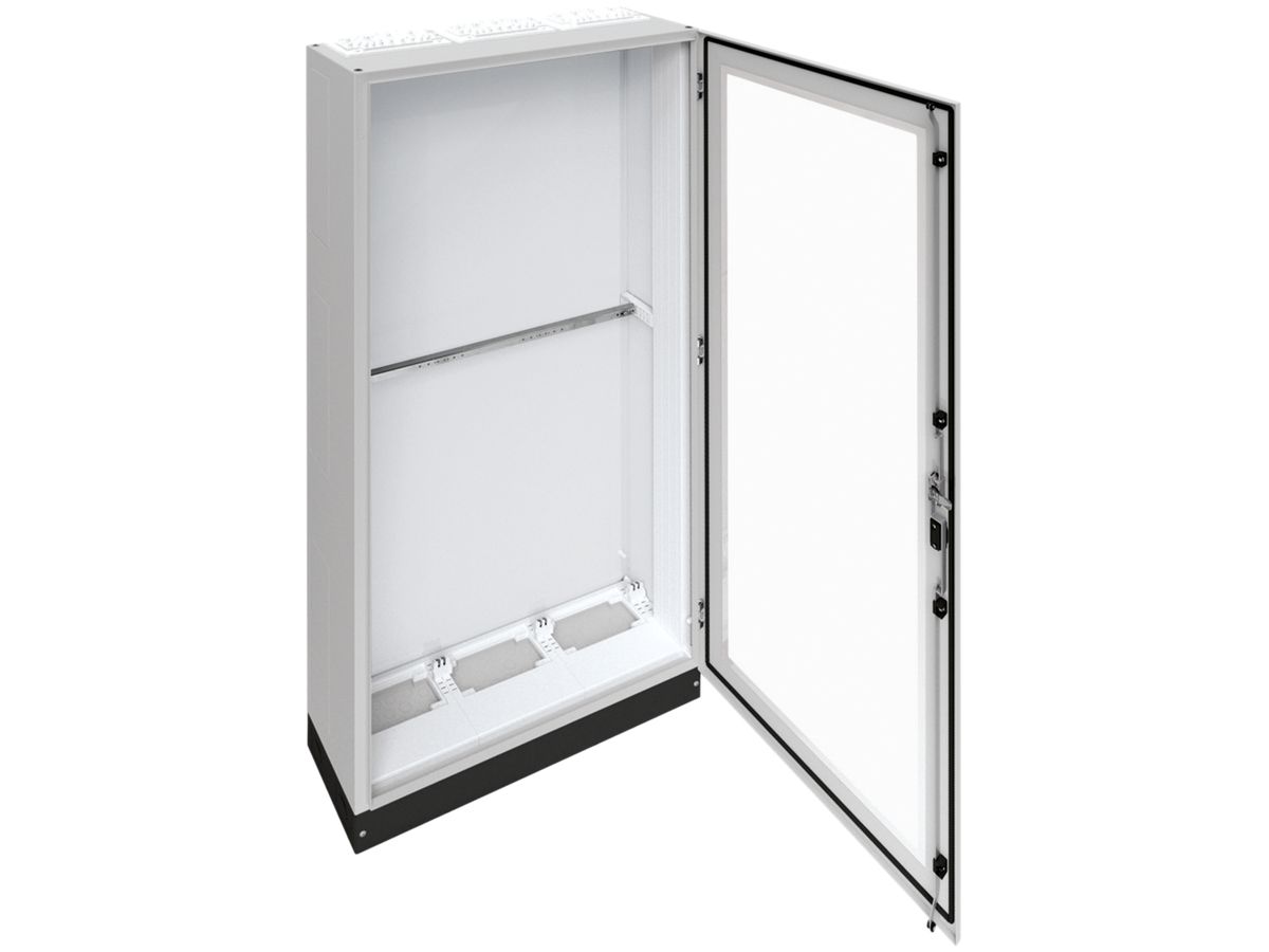 Schrank Hager univers SK II 1850×800×275mm mit Sockel 100mm+Tür transparent IP55