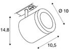 LED-Strahler SLV ENOLA_C, 12W 3000K 900lm 35° mit 1-Phasen-Adapter IP20 schwarz