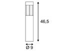 LED-Stehleuchte SLV SLOTS 45, 7W 340lm 3000K IP44 rostfarben