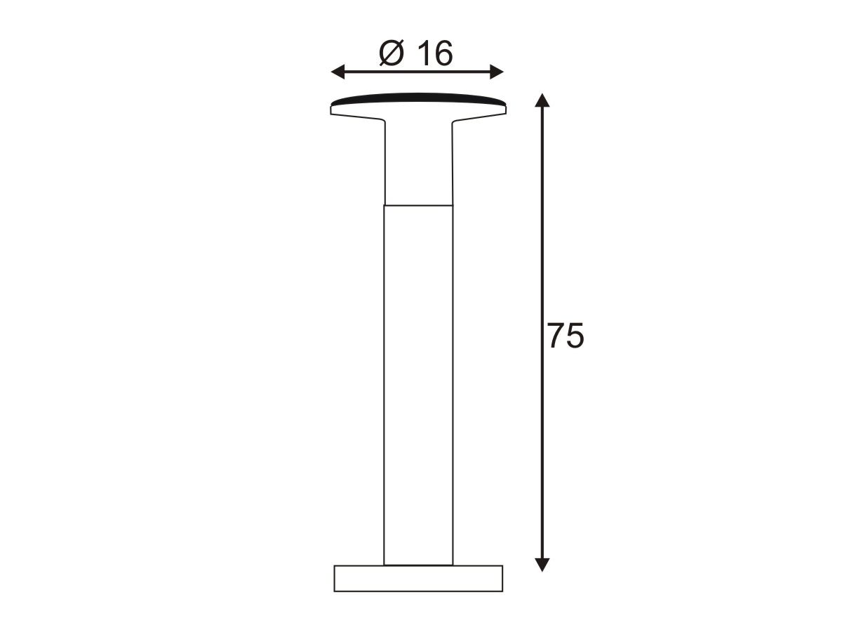 Stehleuchte SLV ALPA MUSHROOM 75, E27 24W IP55 grau