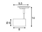 Strahler SLV BIMA II, 2×GU10 50W mit 1-Phasen-Adapter IP20 schwarz