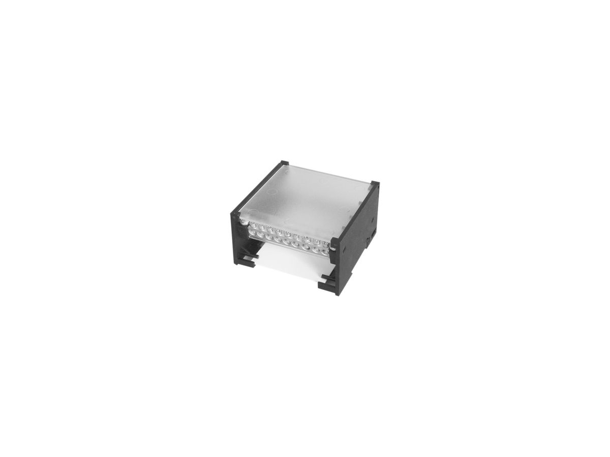 Verteilerblock PDB 2L 80A 85×88×48mm 1×16/8×10mm² grau