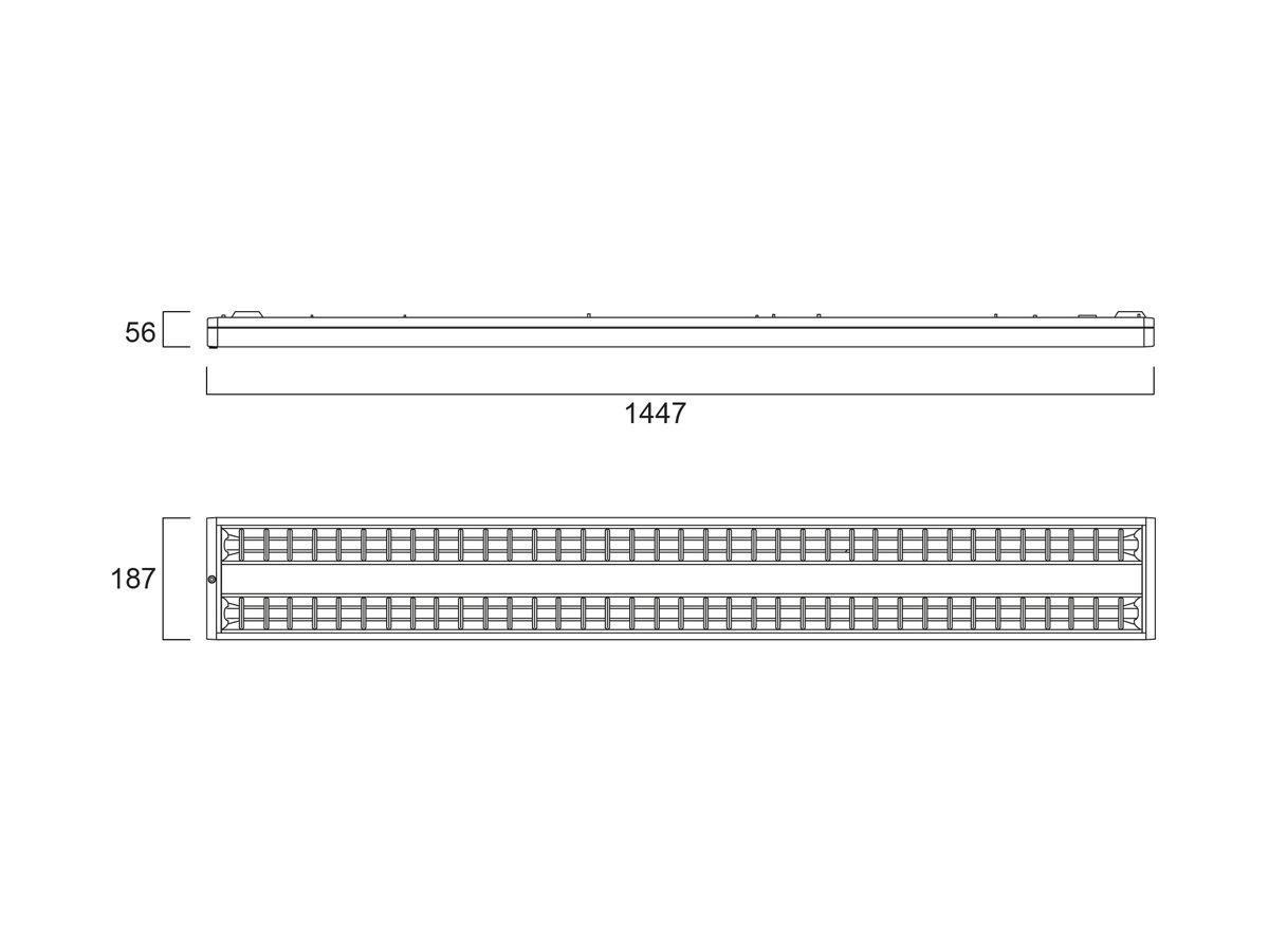 LED-Deckenleuchte Sylvania RANA NEO 2L 80W 8800lm 3000K IP20 DIM weiss