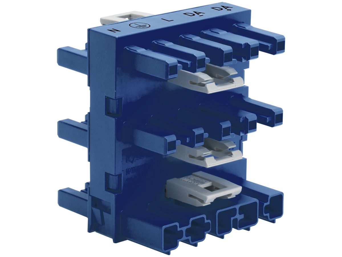 Verteilerblock WINSTA MIDI 770 Kodierung: I, 5L, 1 Eingang/5 Ausgänge, blau