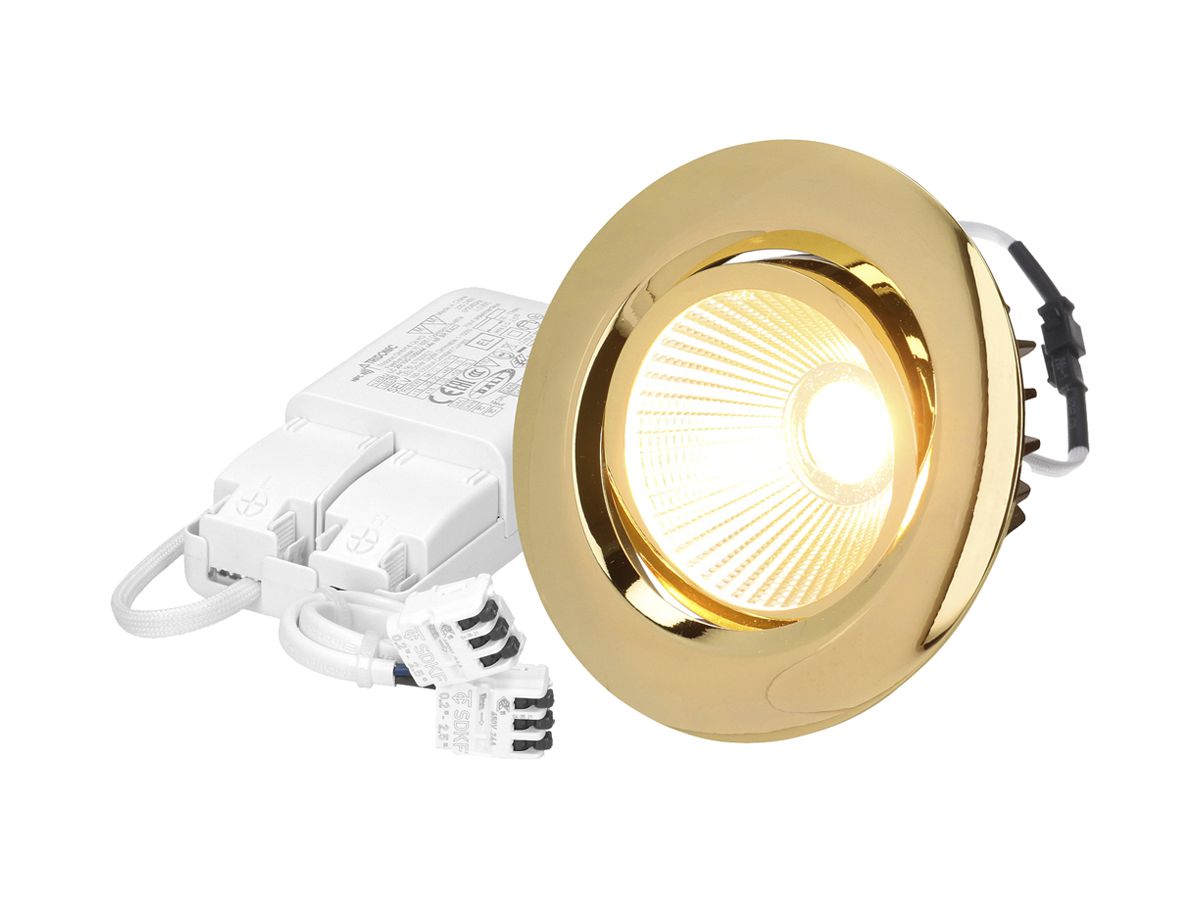 EB-LED-Spot MH AXO 10.5W 830lm 2700K IP44 MB DIM DALI Ø100mm Gold