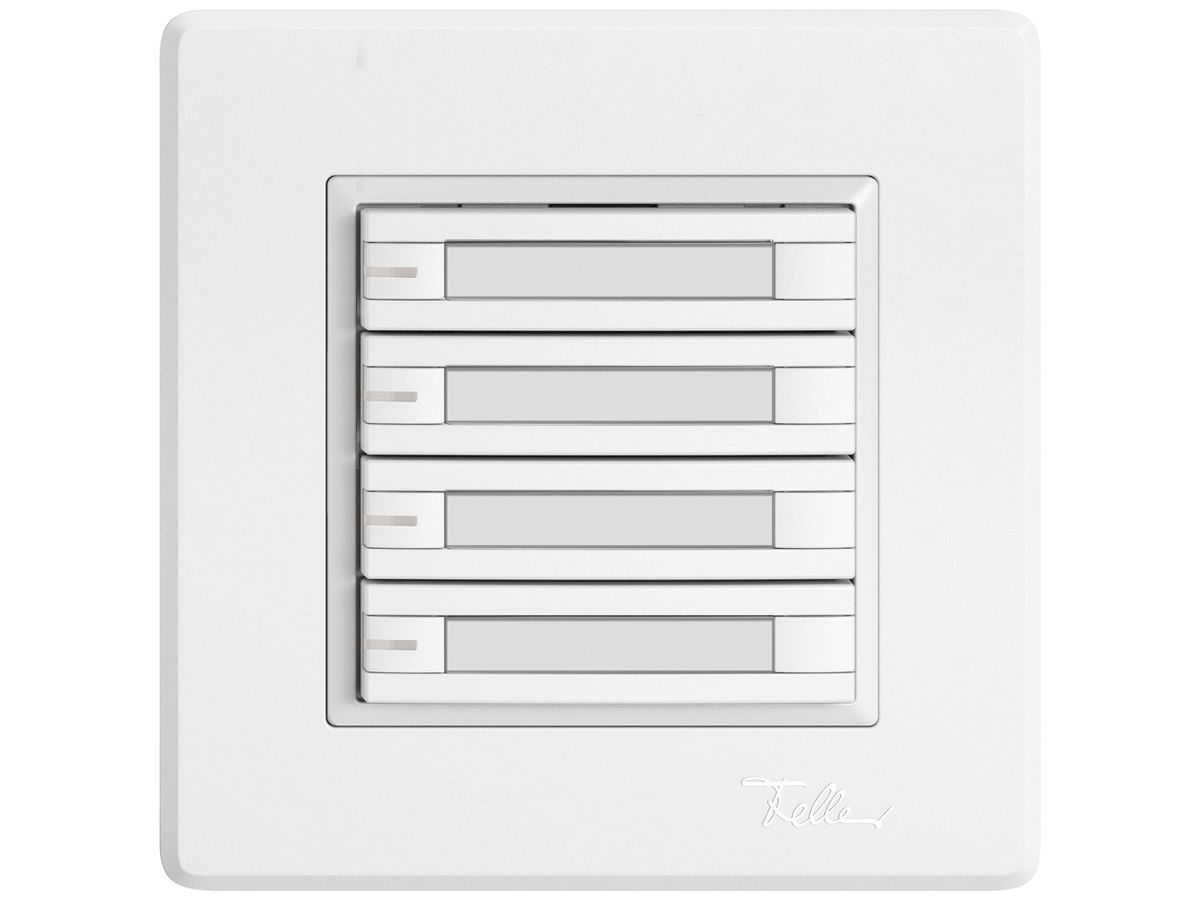 UP-KNX-Taster RGB EDIZIO.liv SNAPFIX® Temperaturfüh.RGB-LED Pap.4×T 2-Tbed.ws