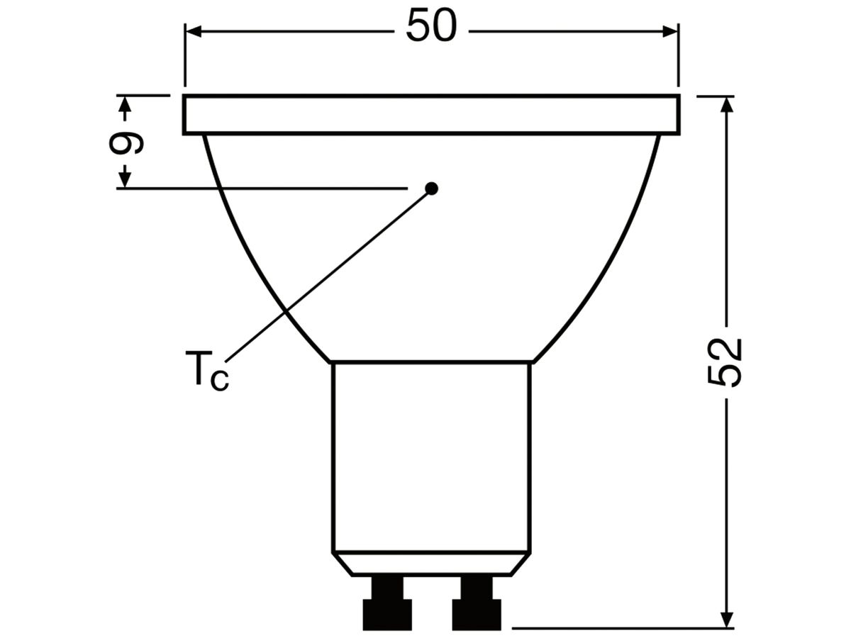 LED-Lampe LEDVANCE GU10 7W 575lm 3000K DIM Ø50×52mm PAR16 klar 36°