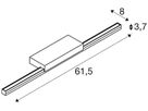 LED-Wandleuchte SLV GLENOS 60 12W 1170lm 3000/4000K 120° 615×80×39mm weiss