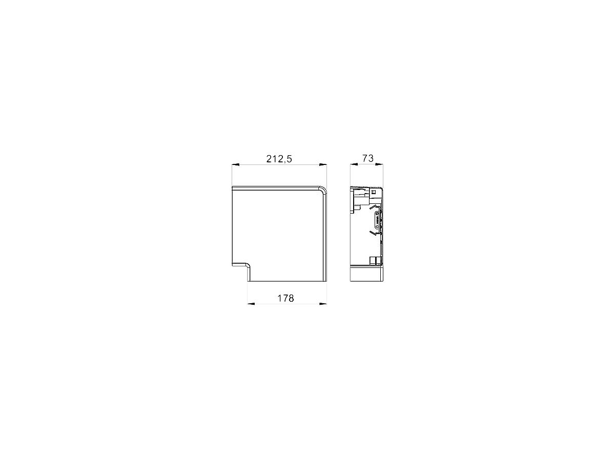 Flachwinkel Bettermann GK-FH 70×170mm PC/ABS fallend/steigend reinweiss