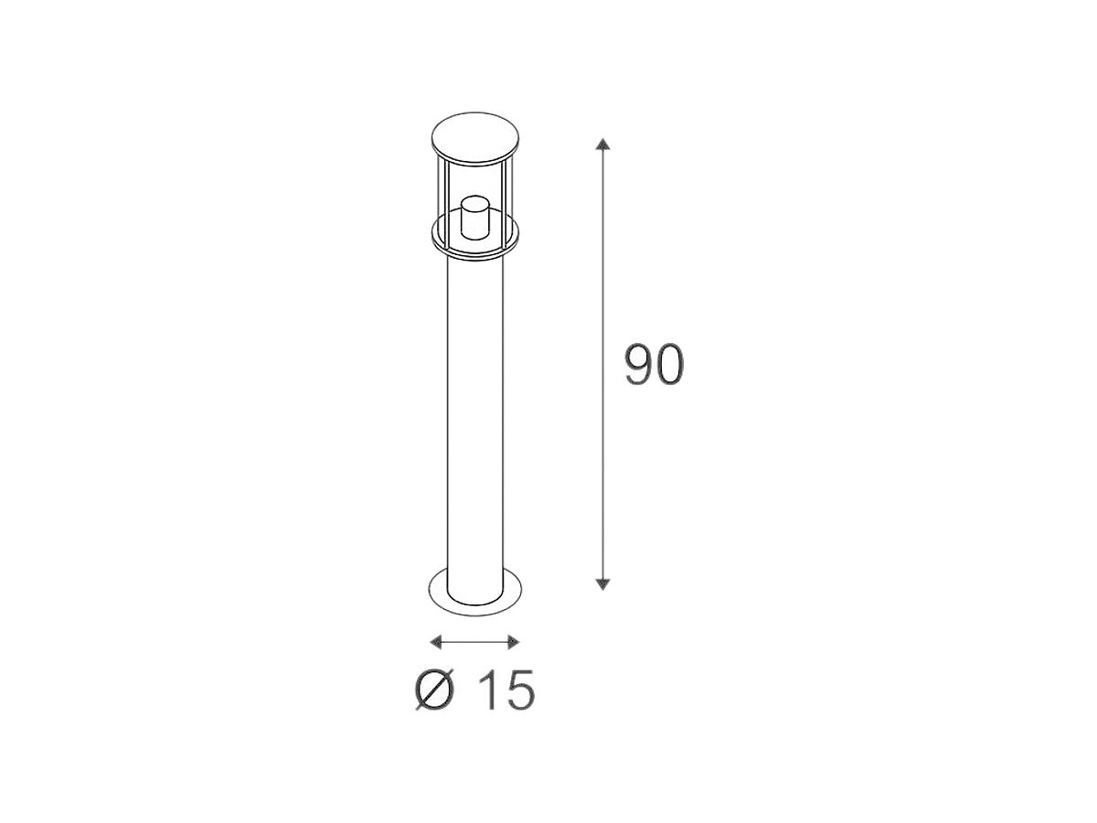 Standleuchte SLV PHOTONIA, E27 60W klares Glas IP55 anthrazit