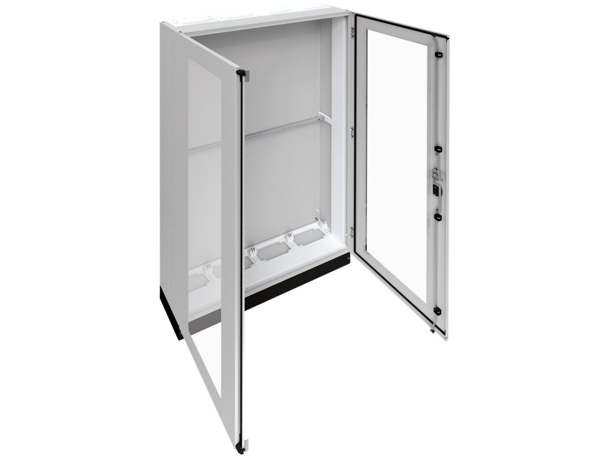 Schrank Hager univers SK I 1850×1050×275mm mit Sockel 100mm+Tür transparent IP55