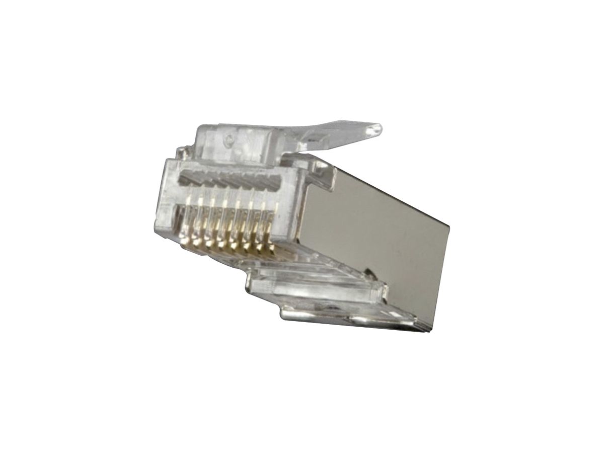 Crimpstecker RJ45 FANTON Kat.6 geschirmt vergoldet 100×RJ45 in Beutel