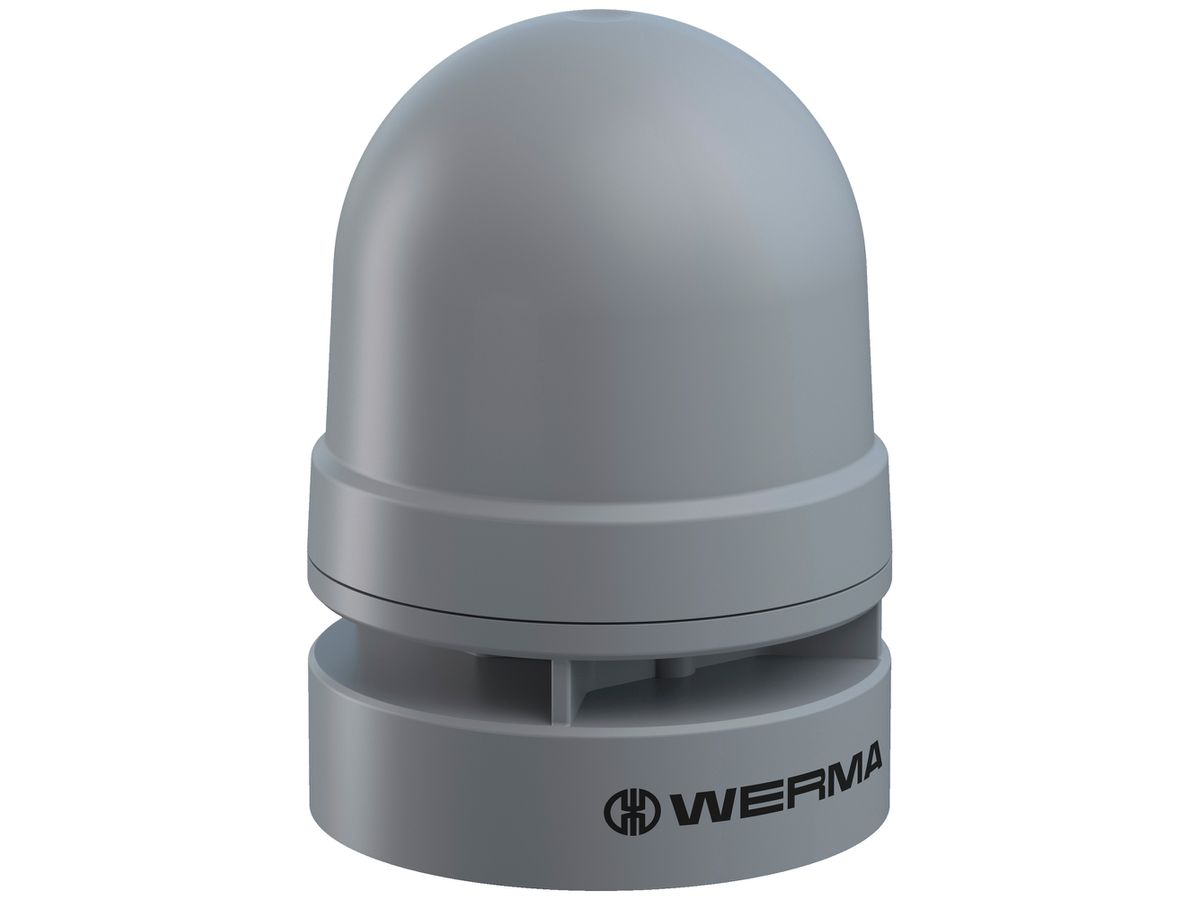 Mehrtonsirene WERMA Mini Sounder, Dauer/Puls, 12VAC/DC, grau