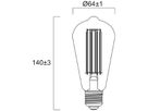 LED-Lampe Sylvania ToLEDo Vintage E27 7W 640lm 2000K DIM Ø64×140mm ST64 klar