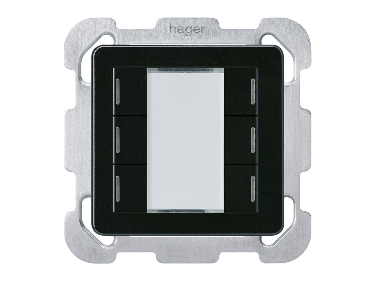 UP-Taster Hager basico B KNX 6-fach LED schwarz