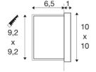 EB-LED-Wandleuchte SLV CONCRETO 3.2W 45lm 830 IP65 100×100mm grau diagonal