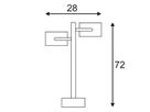 Standleuchte SLV SITRA 360, 2×GX53 9W IP44 anthrazit