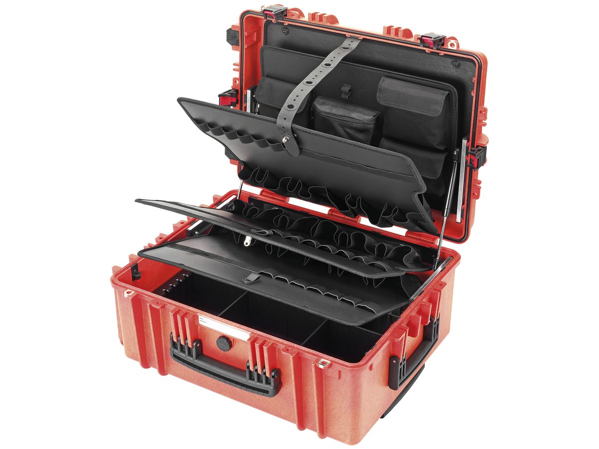 Werkzeugkoffer CIMCO Gigant-Pro, VDE/E-Mobility, leer, 630×490×300mm rot, 14.5kg