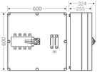 Lastumschaltergehäuse Hensel Mi, 250A 4-polig+PE