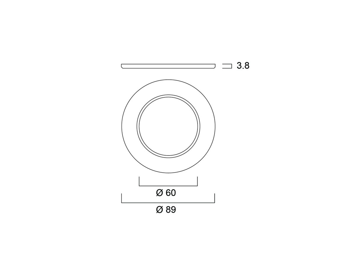 Zierring zu LED-Downlight Sylvania START SPOT Bezel Ø89mm silber 3Stk