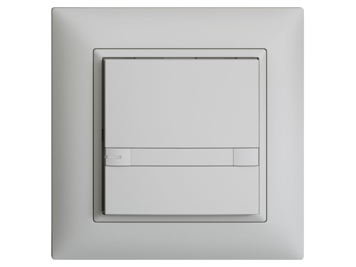 UP-KNX-Taster RGB EDUE FMI, 250mW, m.RGB-LED, m.Papier, 1×Taste, 2×Tastenb., hgu