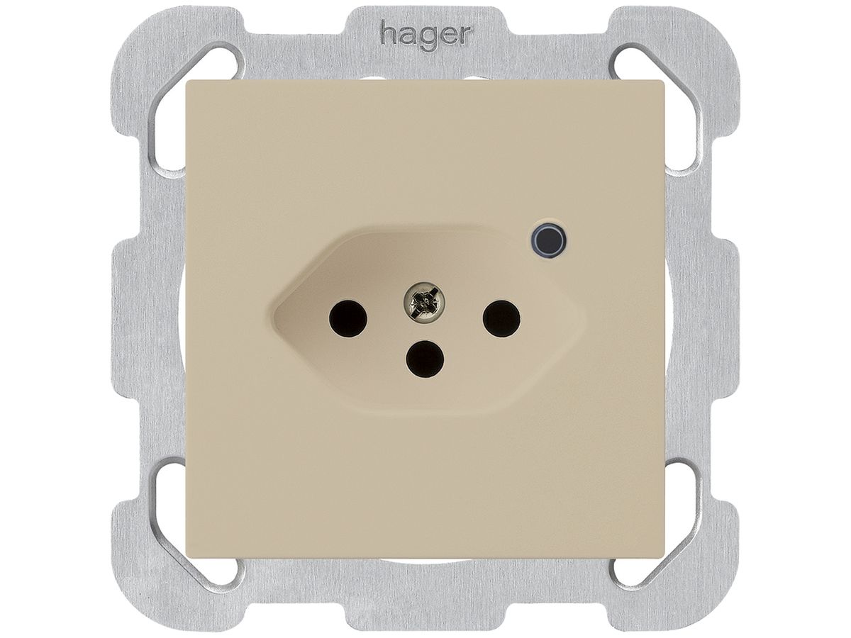 UP-Steckdose Hager kallysto 1×T13 beleuchtet B beige