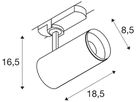 LED-Spot SLV 3~ NUMINOS M DALI 20W 1935lm 2700K 36° Ø85×185mm weiss