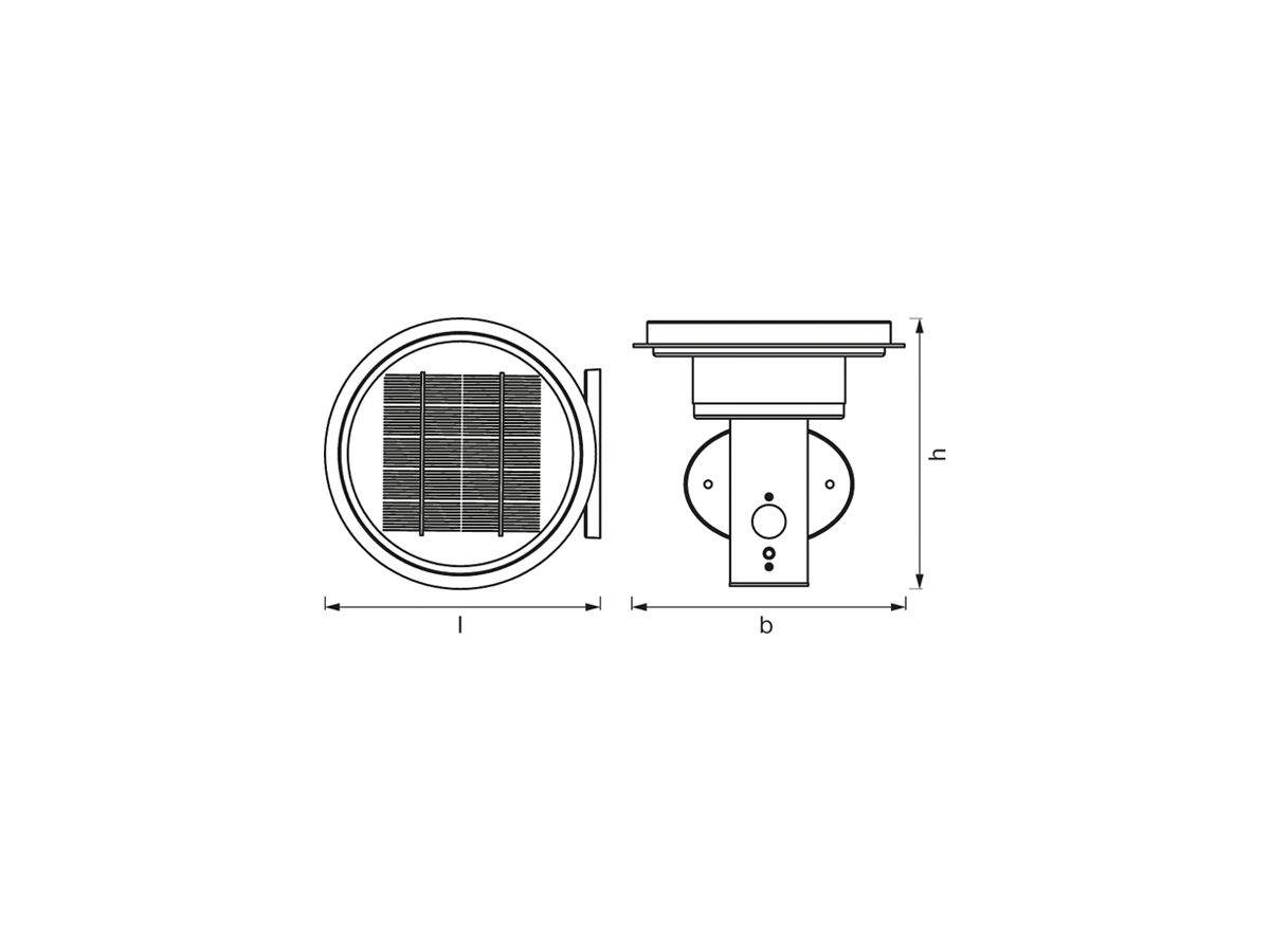 LED-Laterne LDV ENDURA STYLE Solar Sensor Wall Double Circle, 6W schwarz