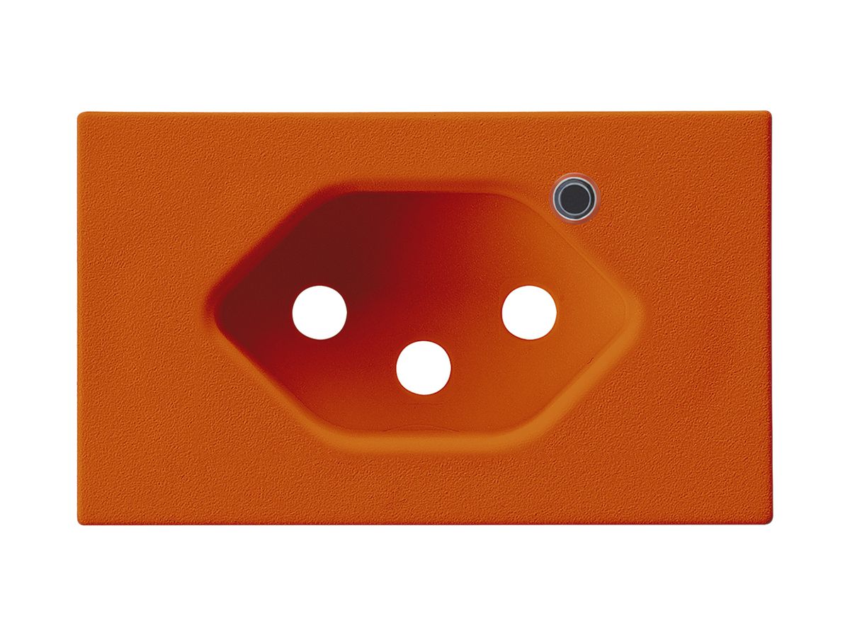 Frontplatte zu FLF-Steckdose Hager 1×Typ 13 beleuchtet Z orange