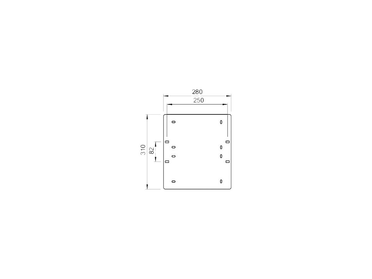 Montageplatte Bettermann 310×280mm tauchfeuerverzinkt