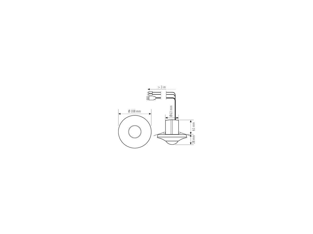 UP-Präsenzmelder ESYLUX PD-C 360i/8 DUO DALI mit GST, weiss