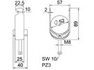 Schnellverleger BET 2056 H-Fuss Kunststoff 46…52mm 2×Kabel Stahl tfZn