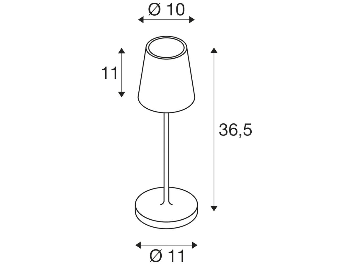 LED-Tischleuchte SLV VINOLINA TWO 2W 190lm 2200/2700/3000K DIM weiss