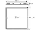 Einbaurahmen ESYLUX PNL 625 UMF FM, für NOVA und CELINE, weiss