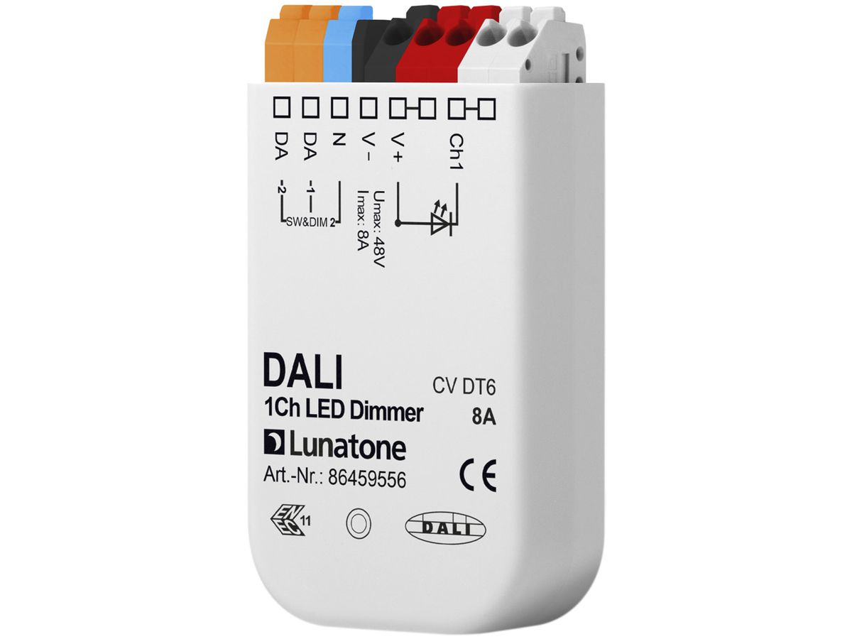 LED-Konverter Ervotech DALI 1CH 8A, 12…48V